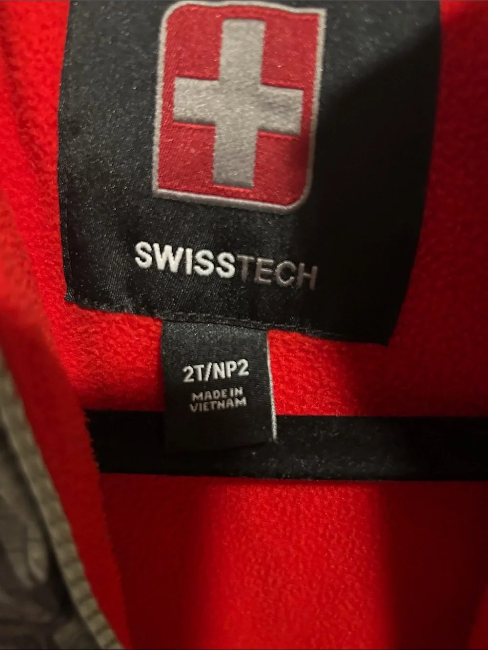 Swiss Tech Grey Puffer Jacket with Colorful Dinosaur Print